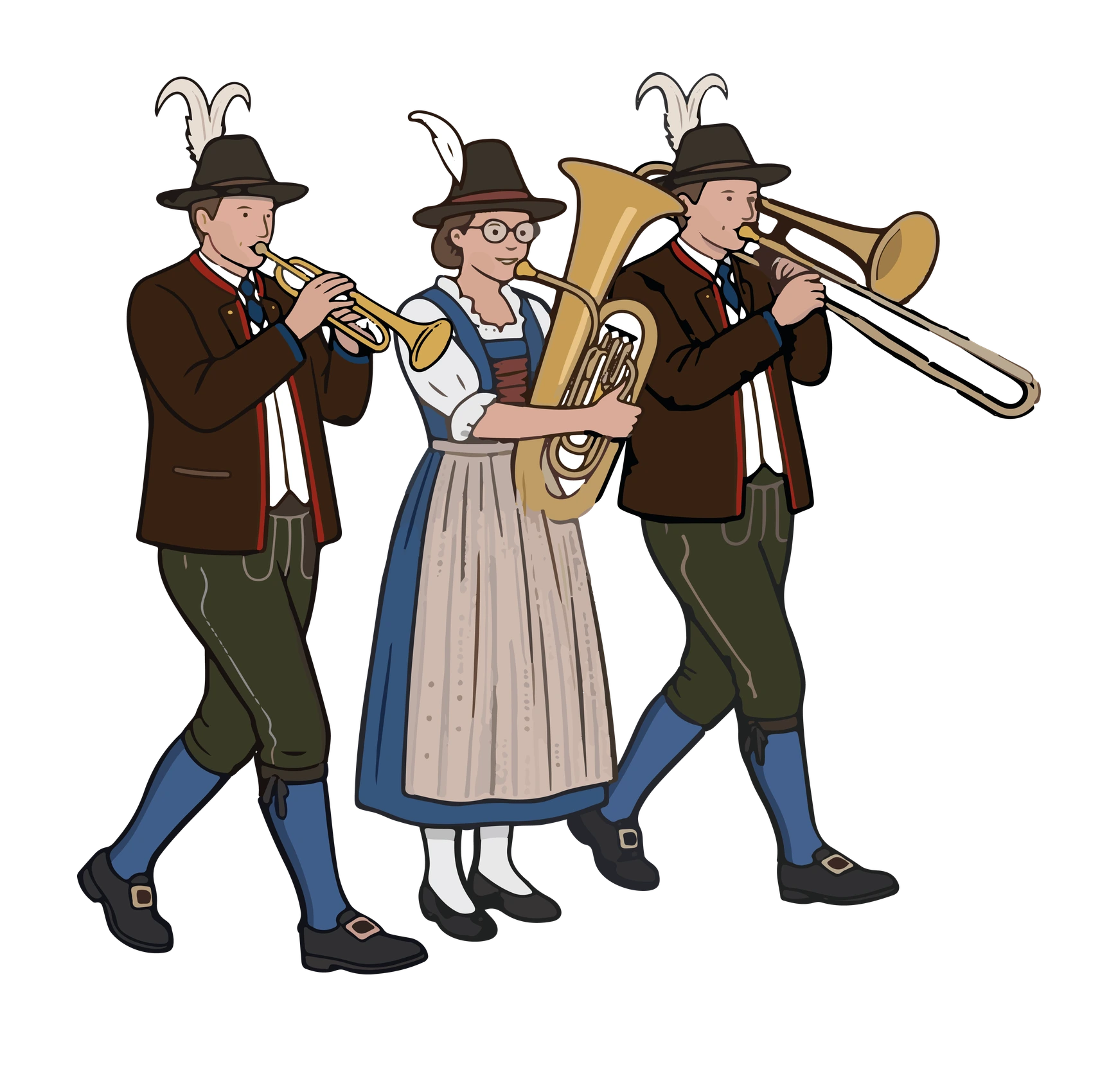 Musikanten der Hauger Musikkapelle Leisach in Tracht